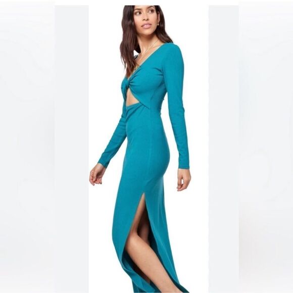 NWT L Space Hayden dress women's size large long with side slit - Picture 2 of 16